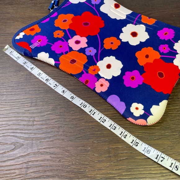 Built Laptop Sleeve 16" Poppies Floral Blue Pink Neoprene - Picture 8 of 9